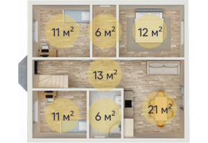 ПРОЕКТ №6 - 1 этаж