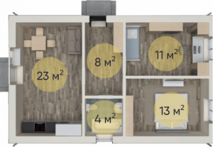 ПРОЕКТ №1 - 1 этаж