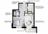 1-комнатная квартира, 40,41 кв. м